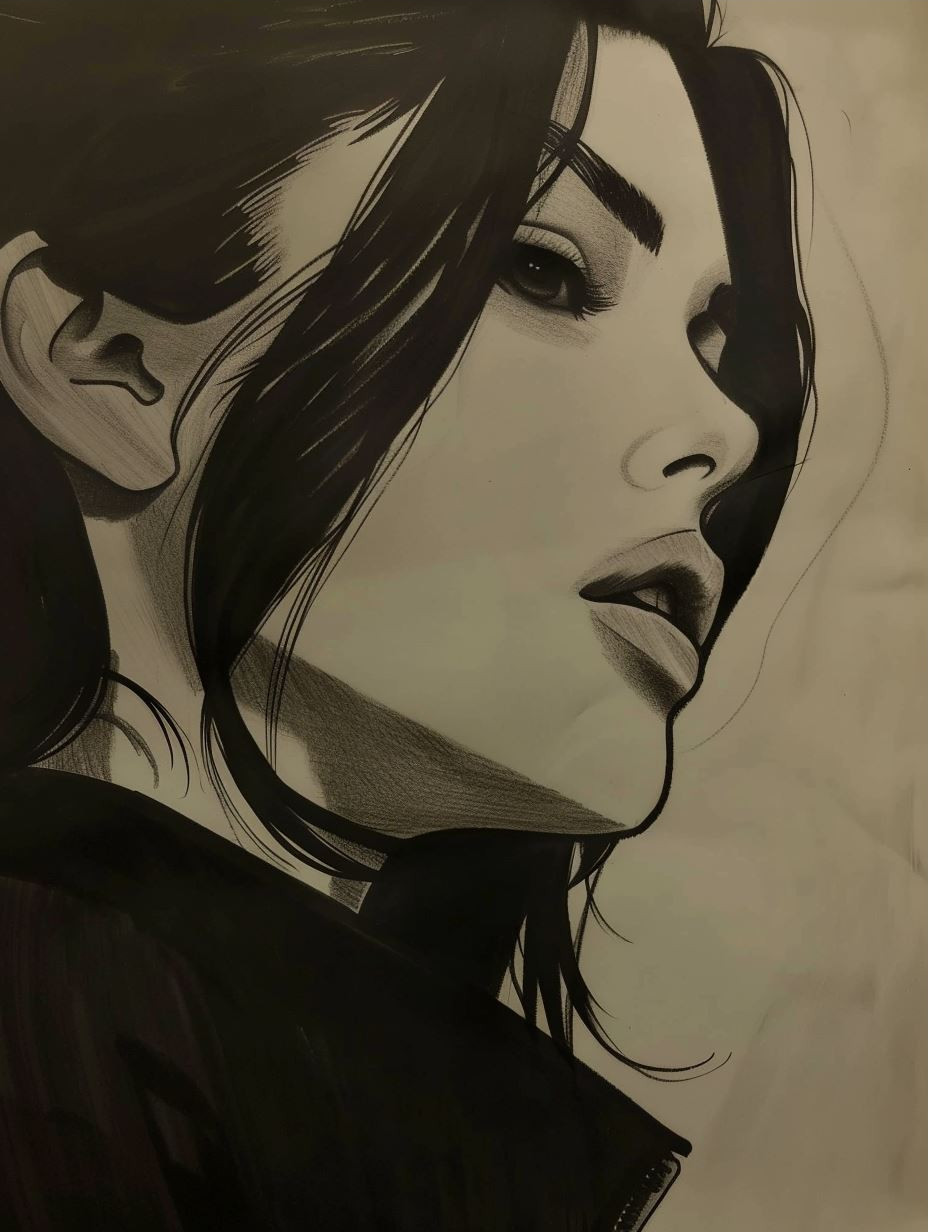 Moody Noir Digital Portraiture - Image 3