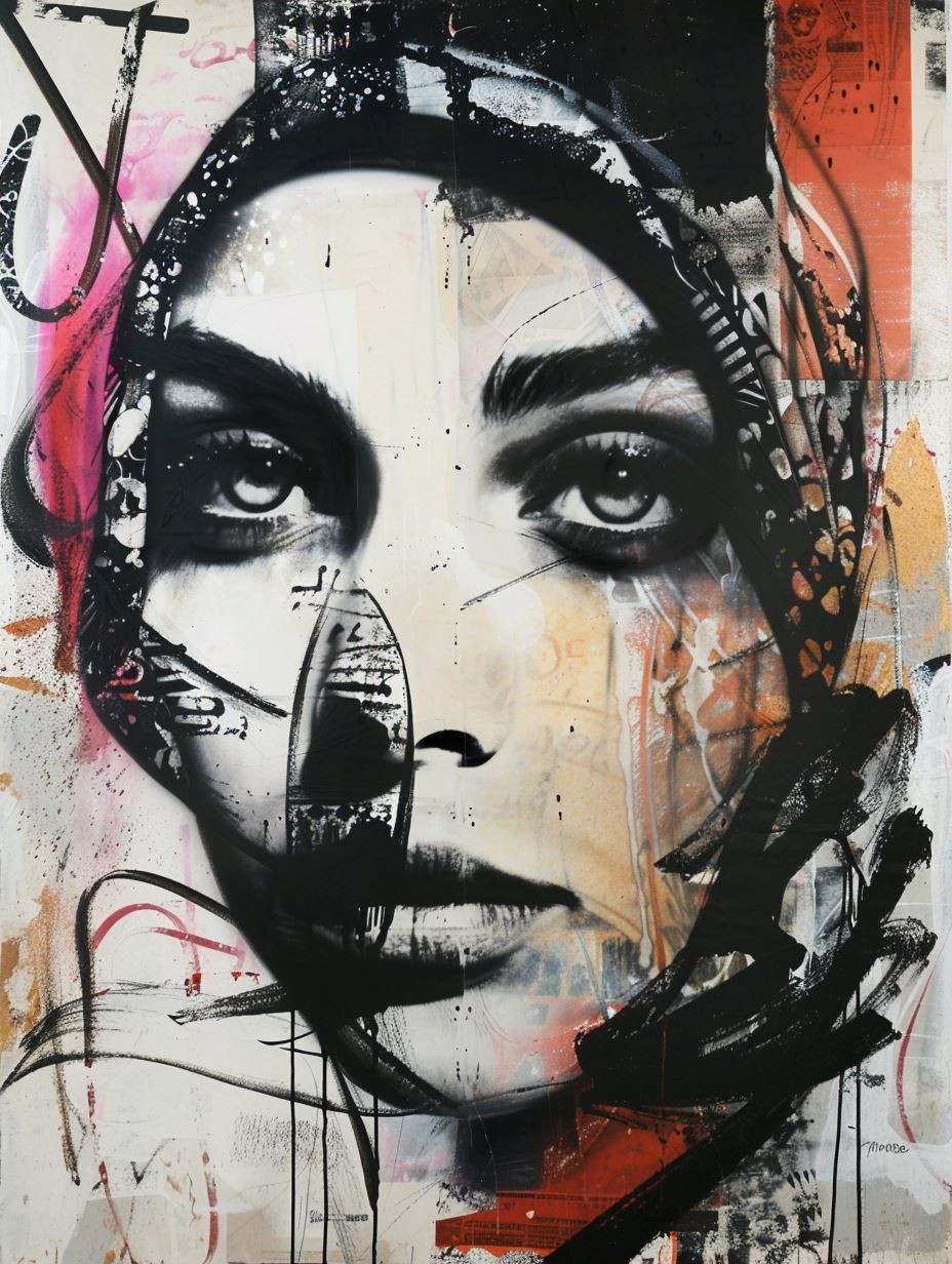 Fragmented Gazes in Mixed Media - Image 2