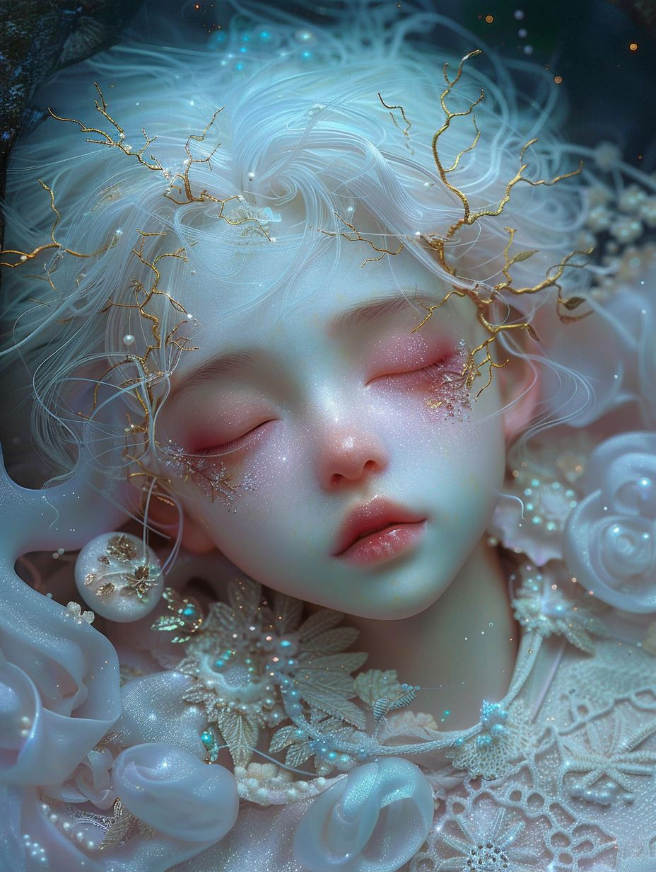 Ethereal Slumber of Golden Branches - Image 1