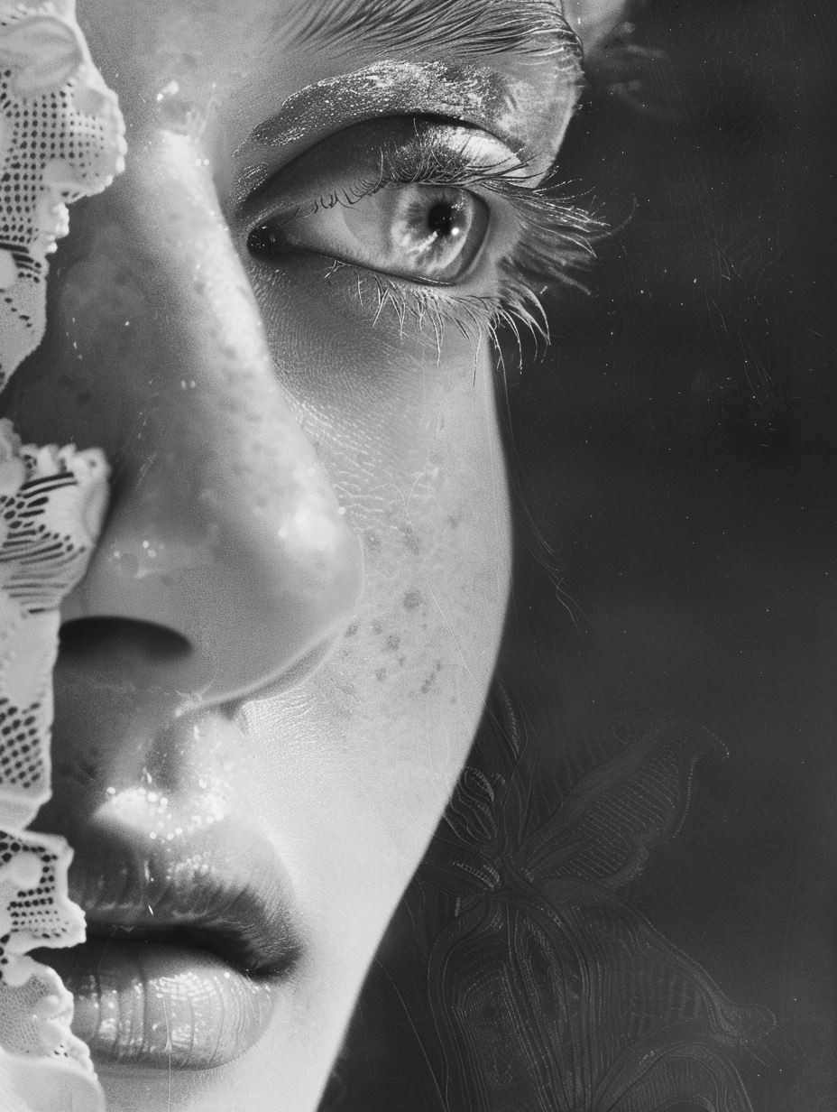 Ethereal Monochrome Floral Portraits - Image 3
