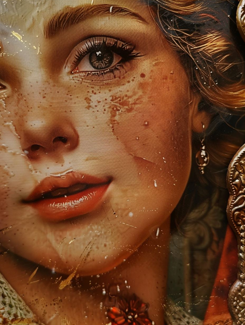 Fractured Gilded Portrait Study - Image 3