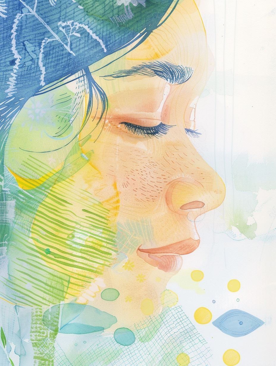 Ethereal Visions in Blue and Gold - Image 2