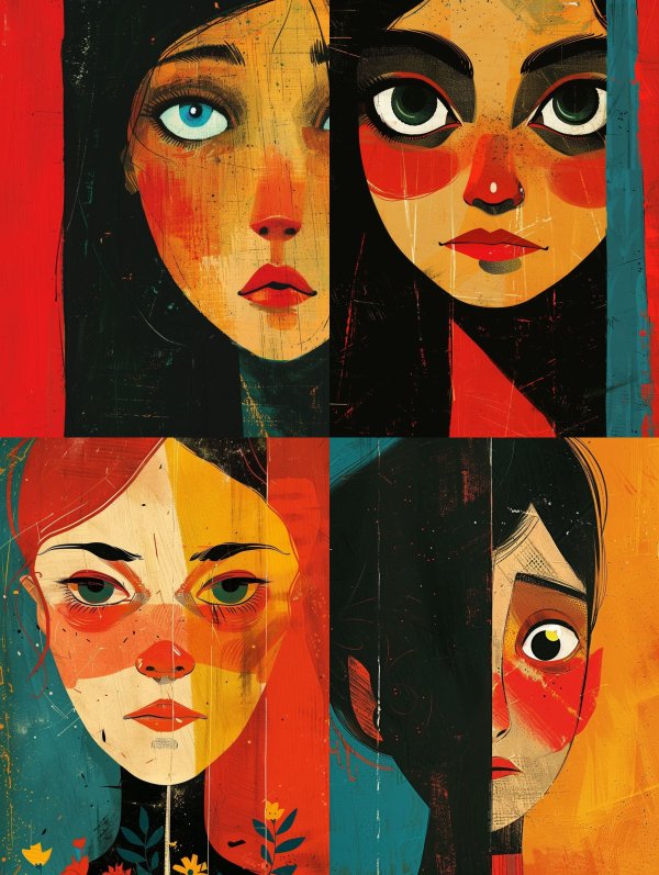 Fragmented Portraits of Silent Emotion
