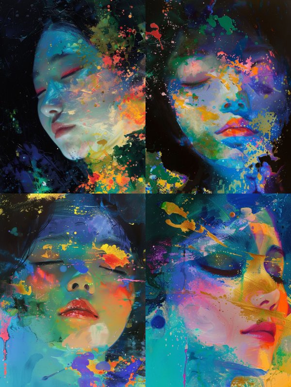 Prismatic Fragments of Dreaming Faces
