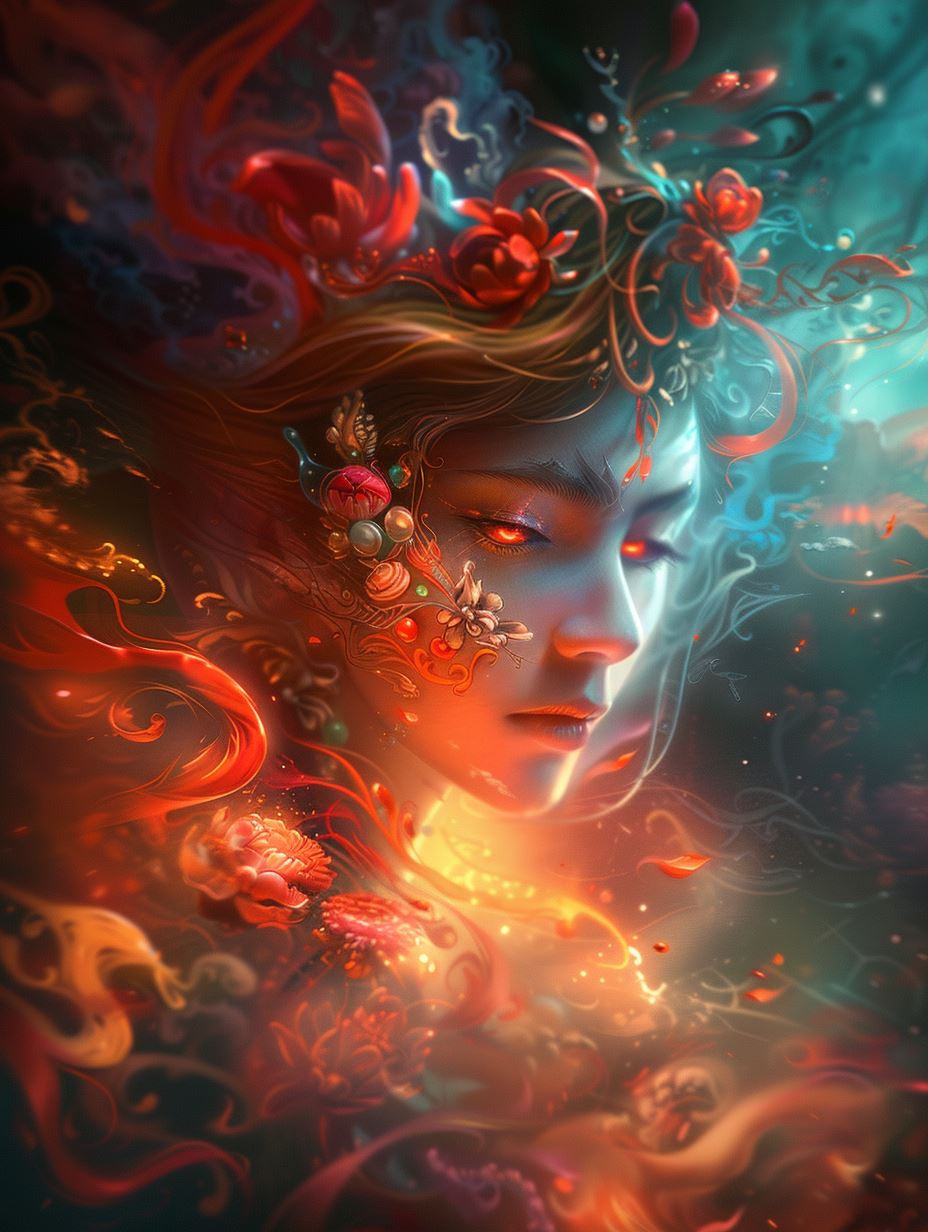 Ethereal Bloom of Crimson Tears - Image 3