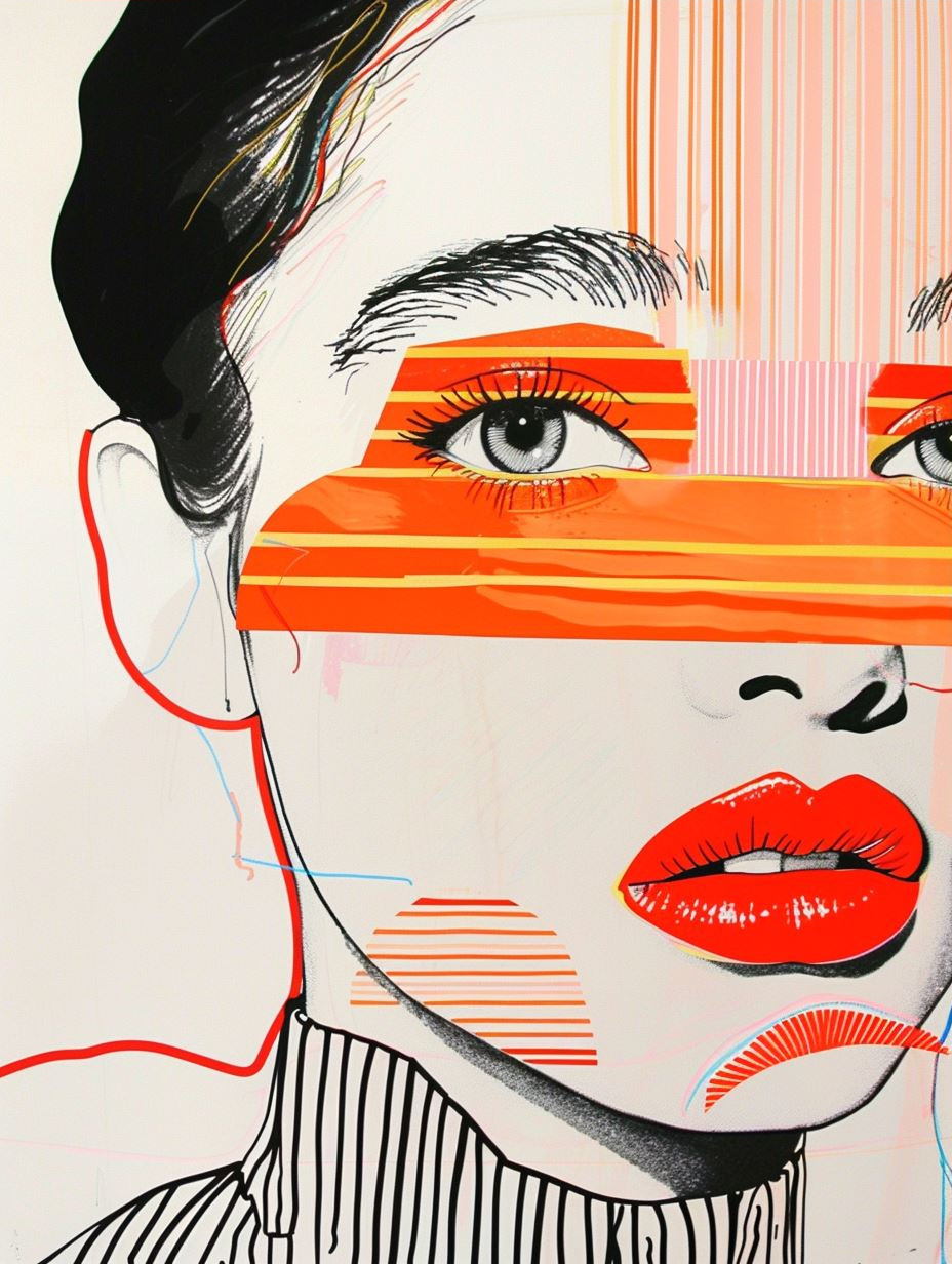 Abstract Modernist Portrait Collage - Image 3