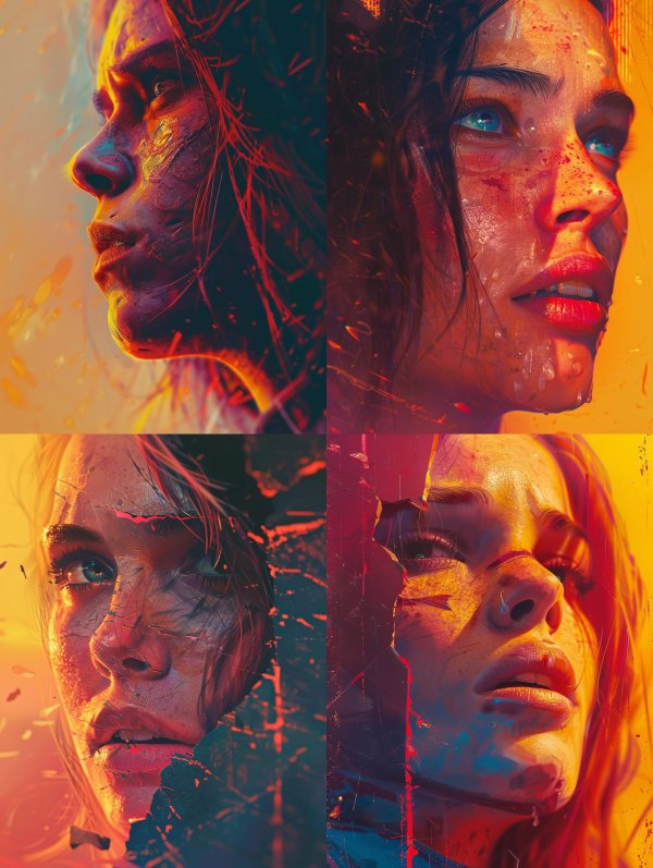 Neon Cinematic Portrait Study