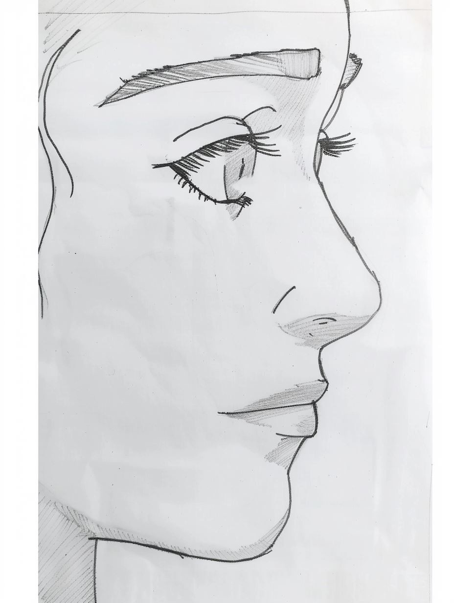Minimalist Ink Portrait Study - Image 3