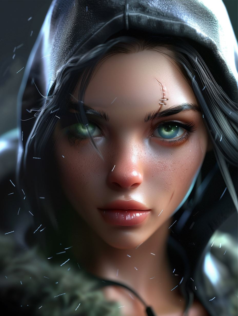 Mystic Gazes: Digital Portrait Series - Image 1