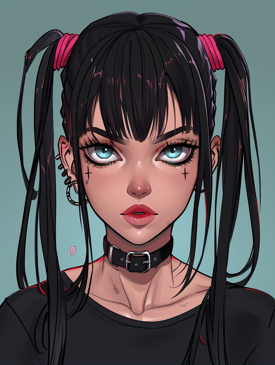 Melancholy Neon Digital Portrait - Image 2