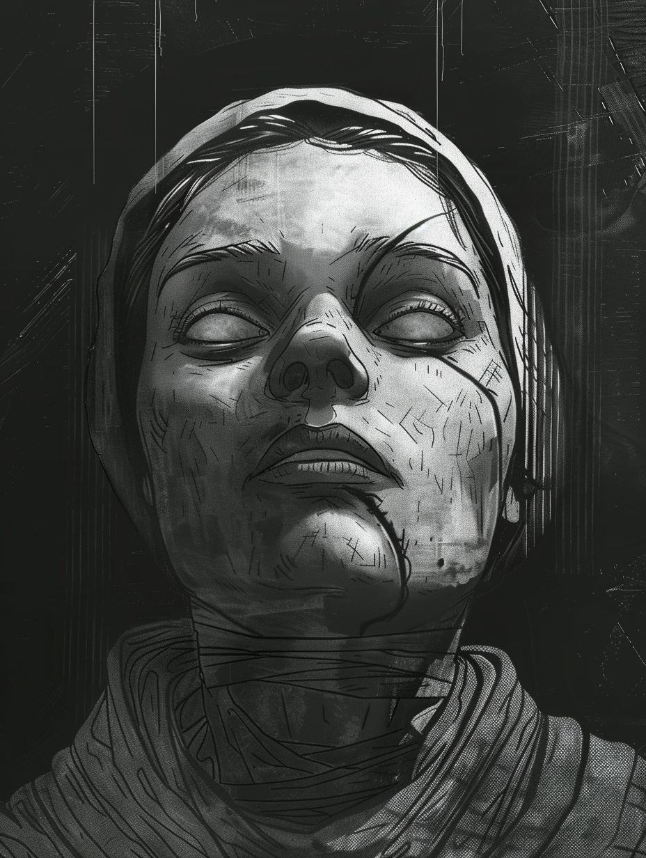 Gritty Monochrome Portrait - Image 3