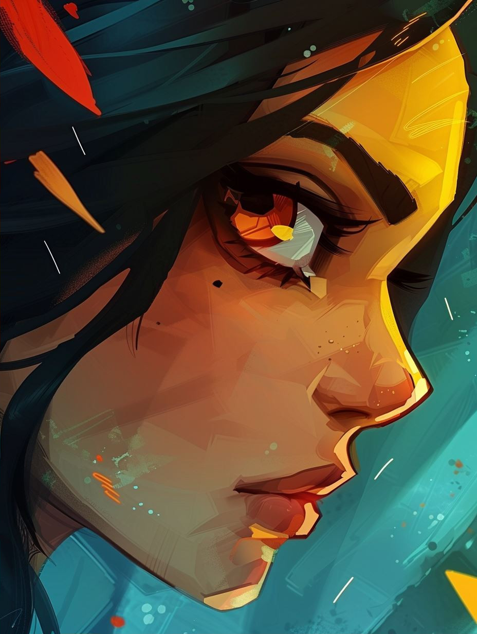 Dual Element Gaze Portrait - Image 2