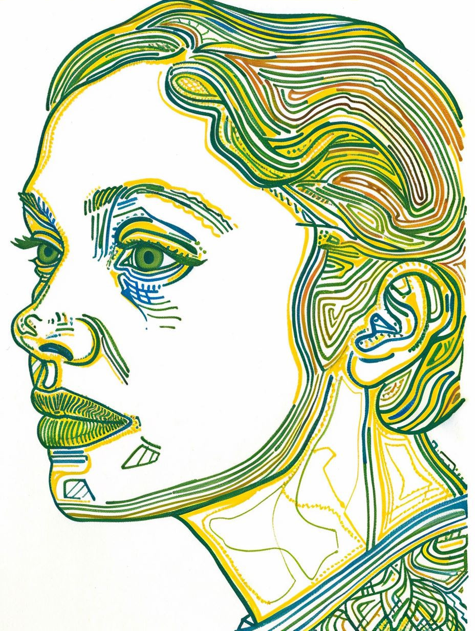 Hyper-Detailed Stippled Portrait Art - Image 3