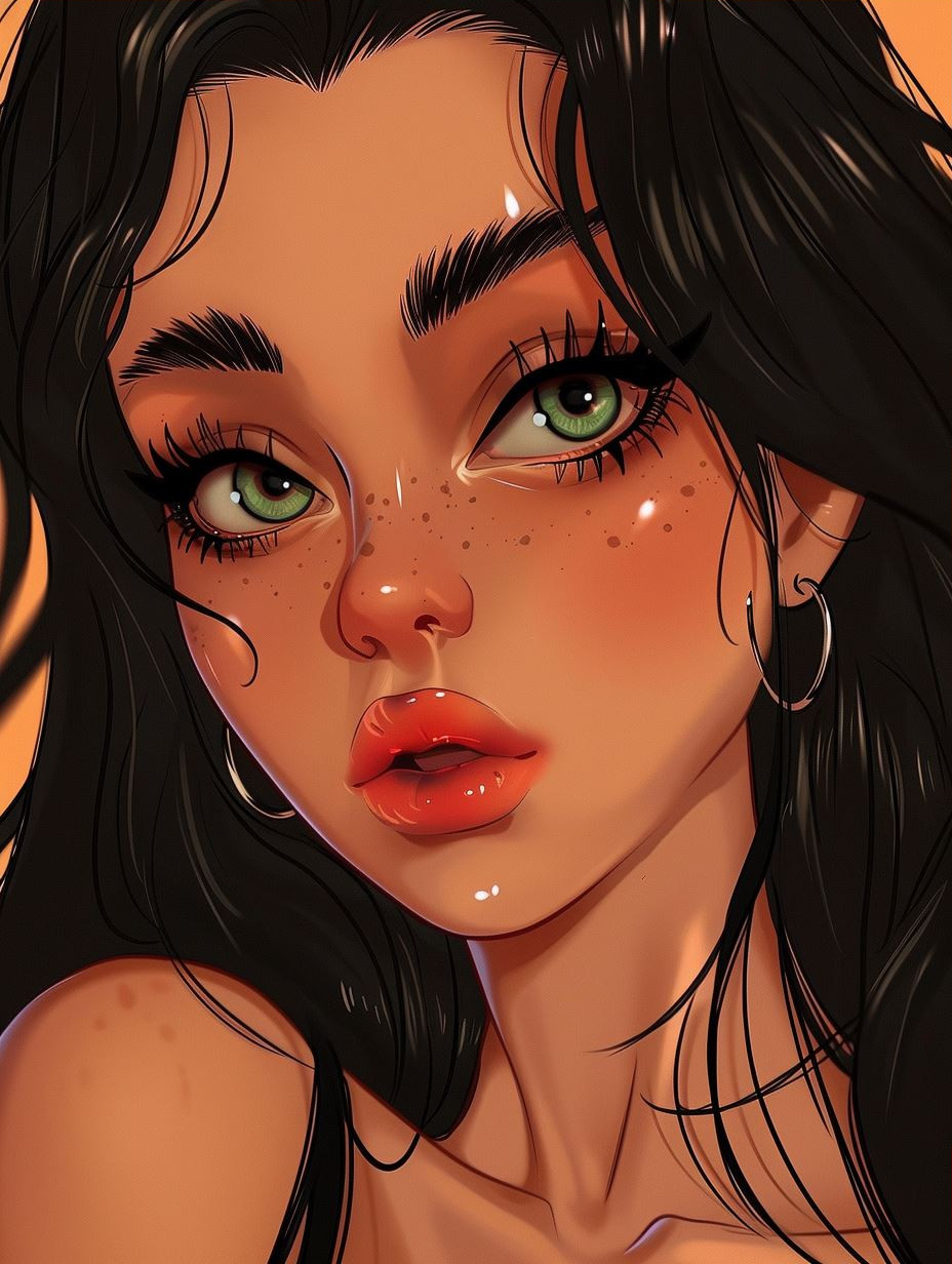 Gaze of Elegance: Digital Portrait Series - Image 3