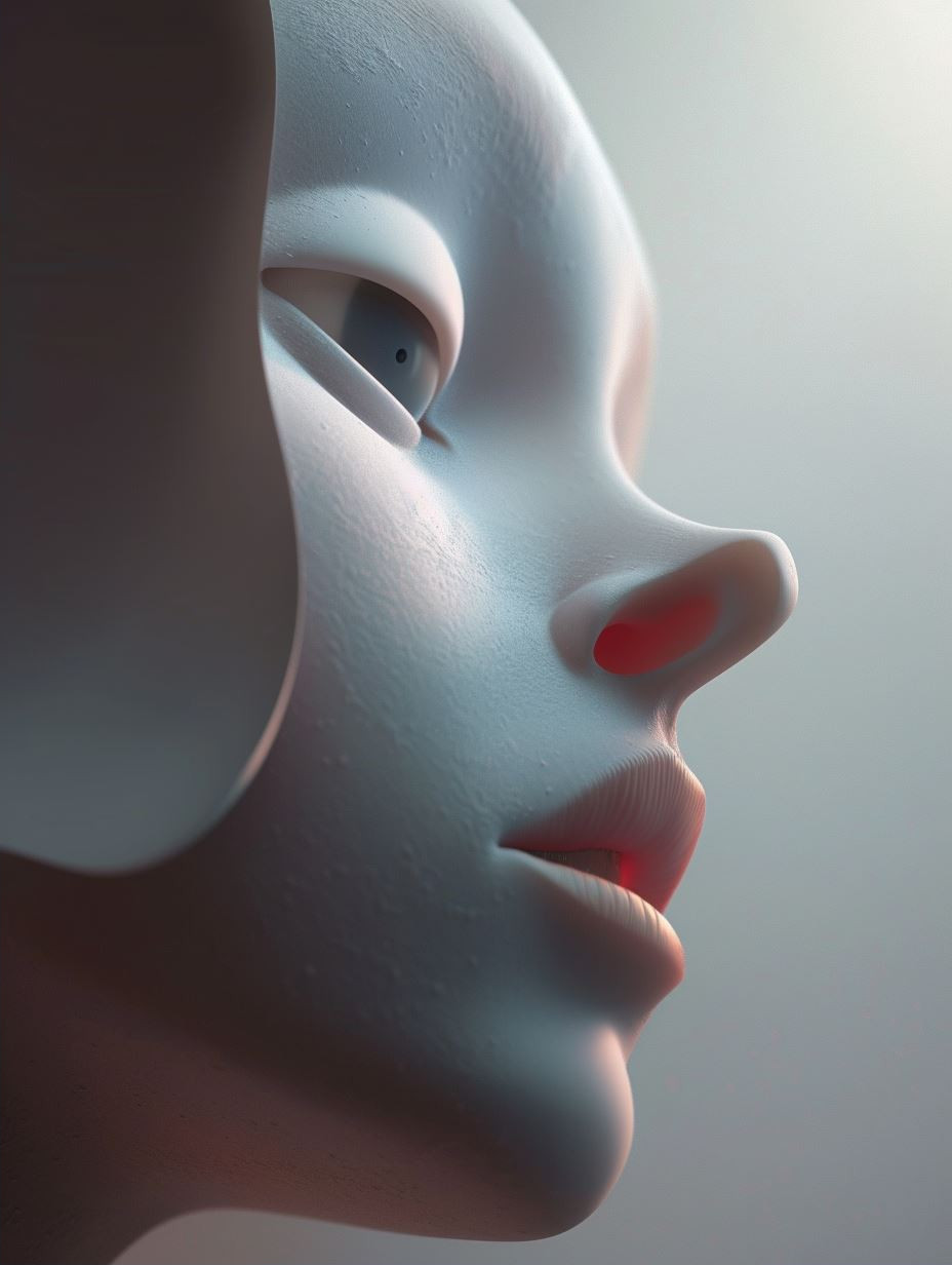 Fragmented Porcelain Soul Portrait - Image 2