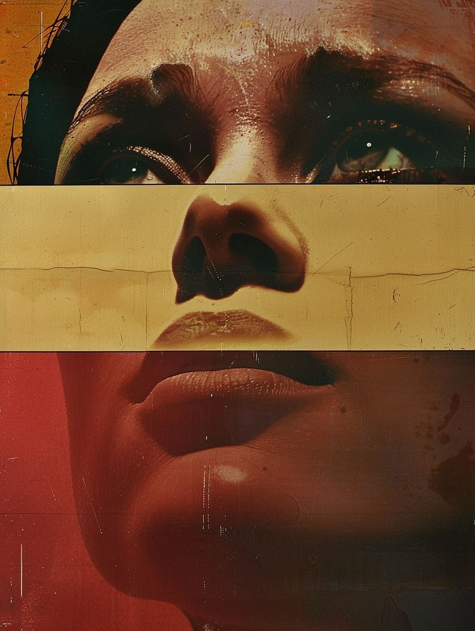 Fragmented Gaze of Crimson Gold - Image 1