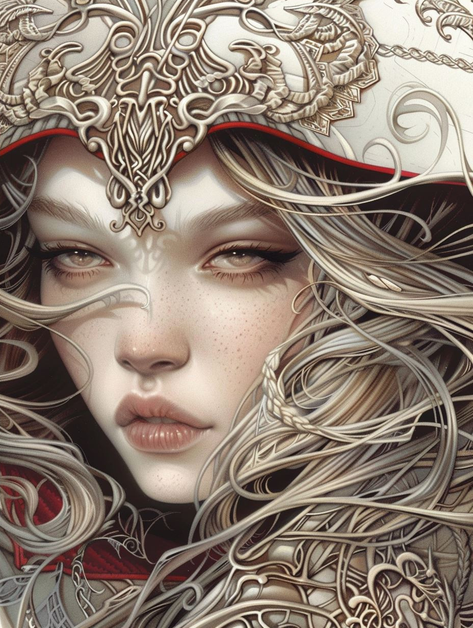 Ethereal Filigree Portrait of Grace - Image 4