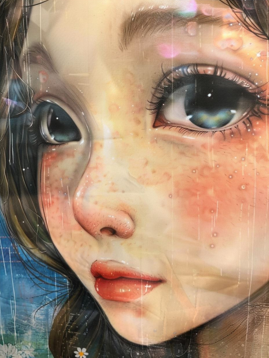 Azure Gaze Ethereal Portrait - Image 4
