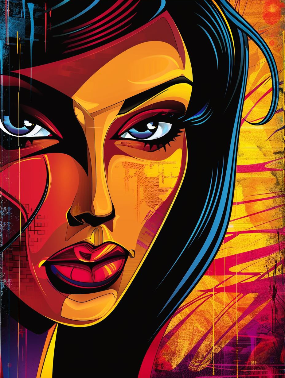 Vibrant Neon Pop Art Portraits - Image 3