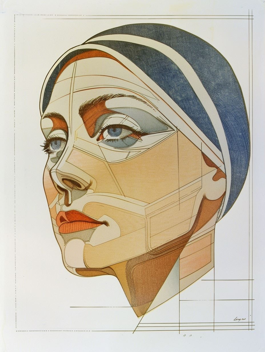 Geometric Portraits of Futuristic Women - Image 1