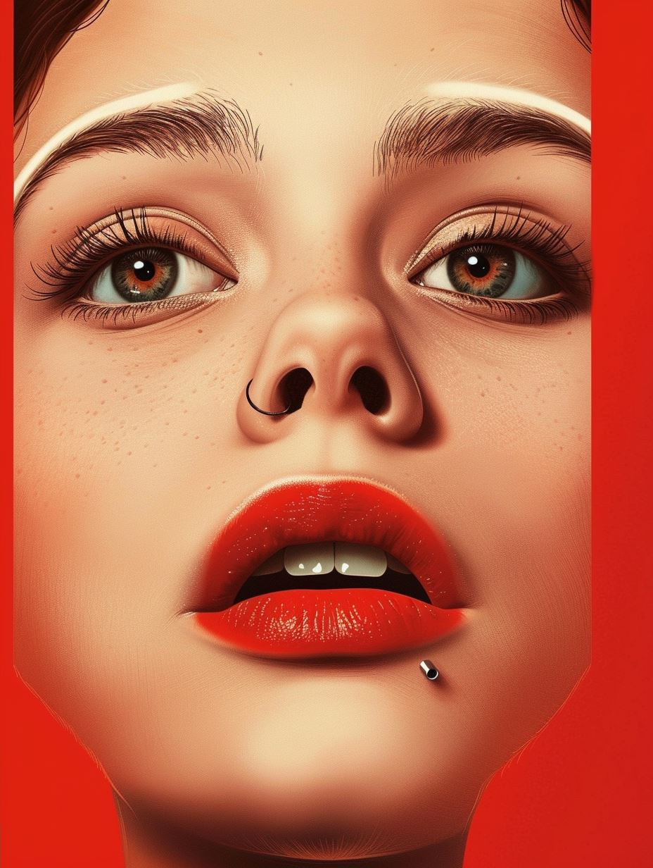 Crimson Elegance High Fashion Portraits - Image 2