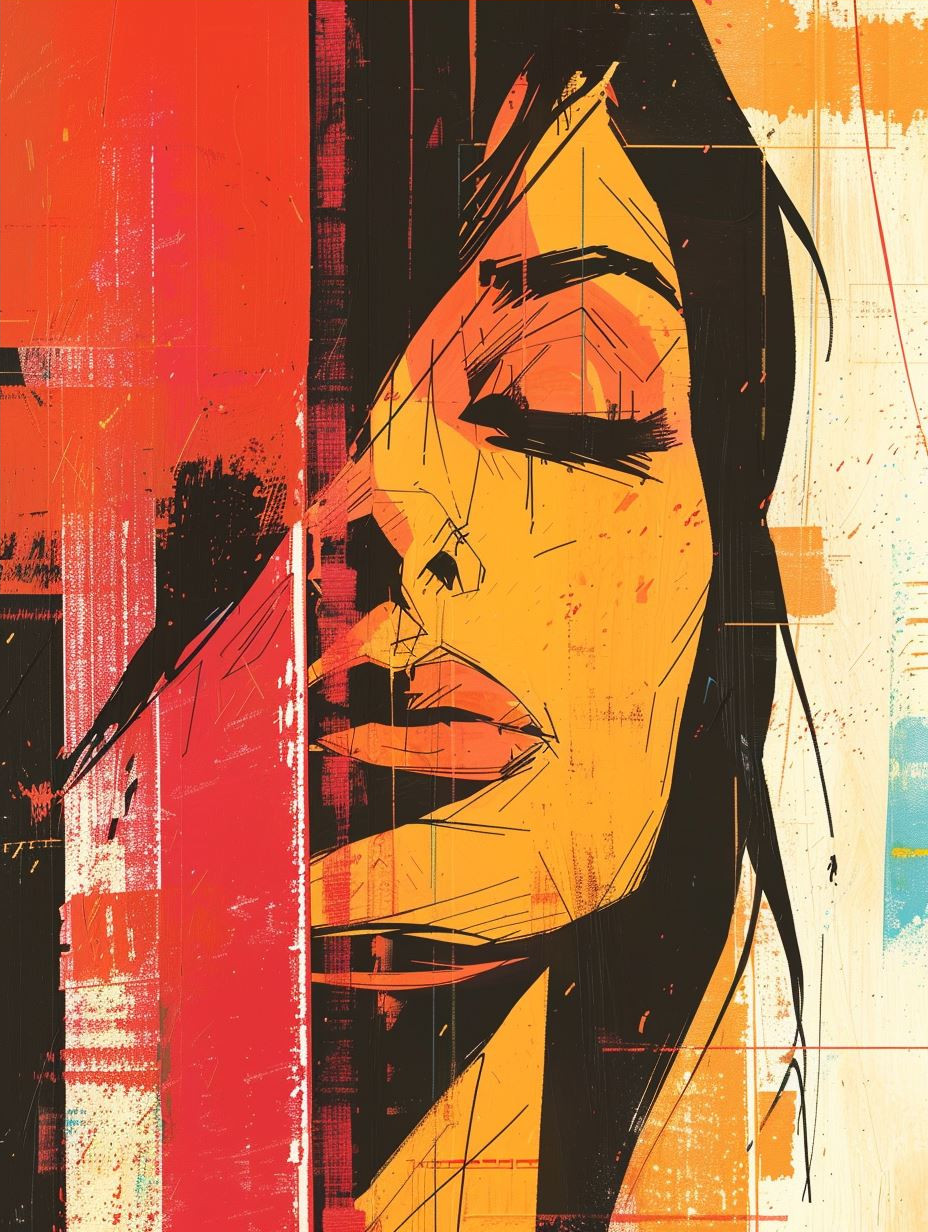 Bold Abstract Portrait Collage - Image 4