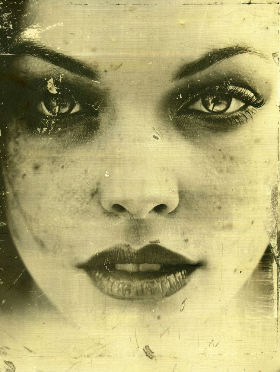 Vintage Distressed Portrait - Image 1