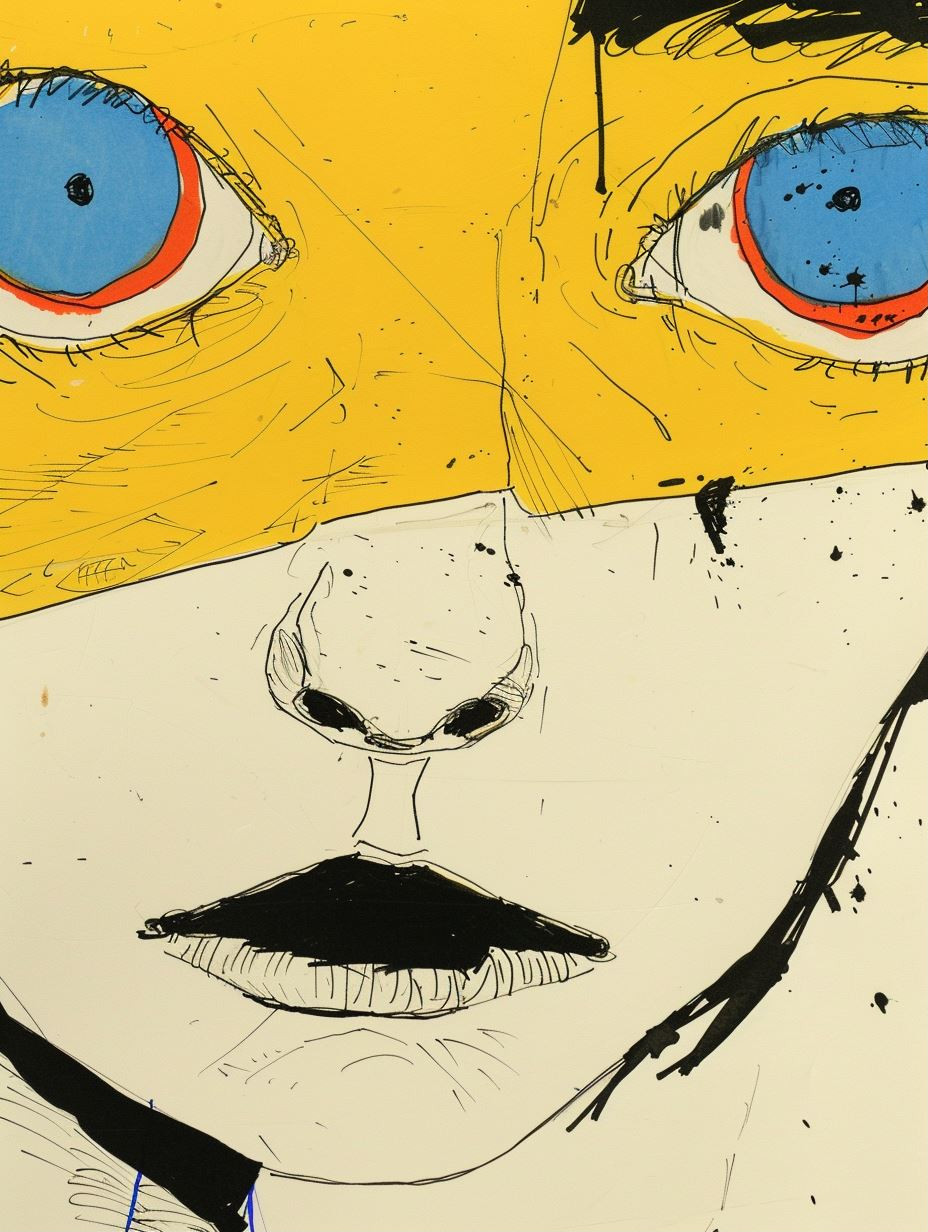 Abstract Yellow Portrait Study - Image 1