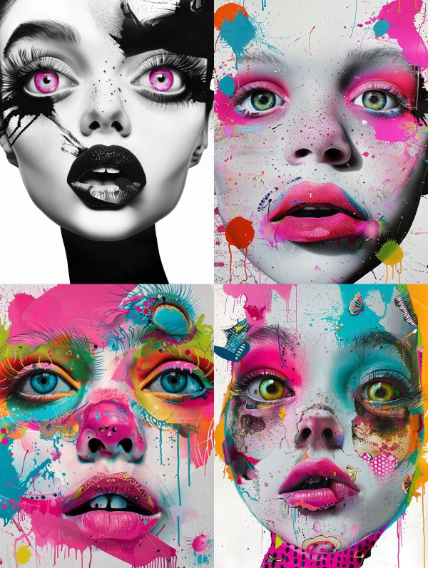 Chromatic Visions: A Surreal Portrait Study