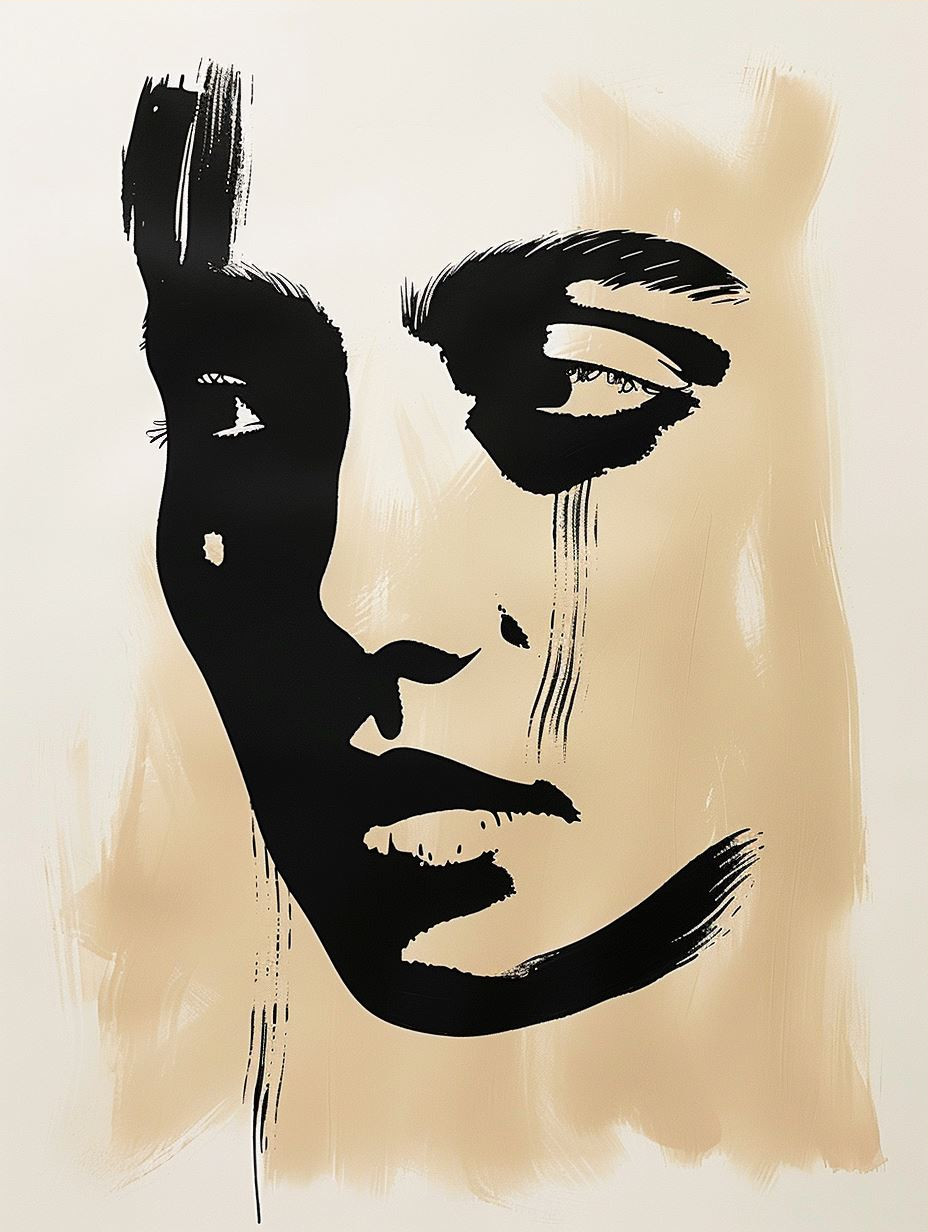 Abstract Noir Beauty Portrait - Image 3