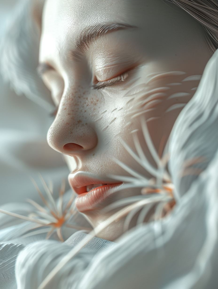 Ethereal Dreams in White Marble - Image 3