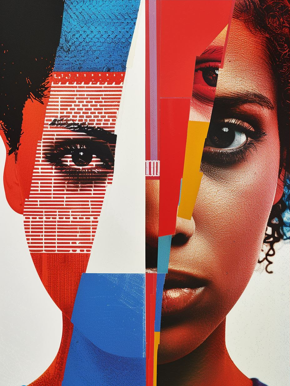 Bold Crimson Pop Art Portraits - Image 3