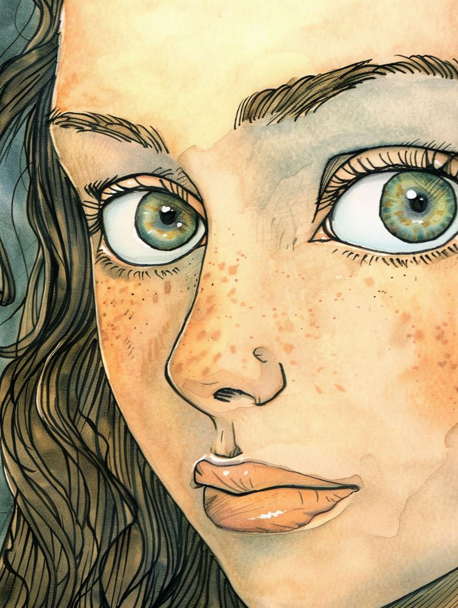 Whispers of Freckles: A Portrait Study - Image 1