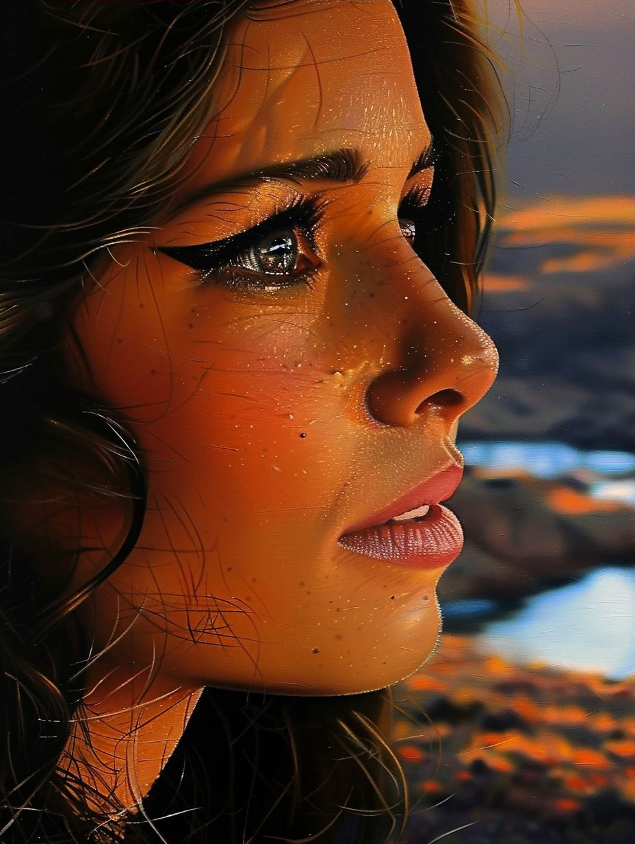 Golden Hour Rain Gaze - Image 3
