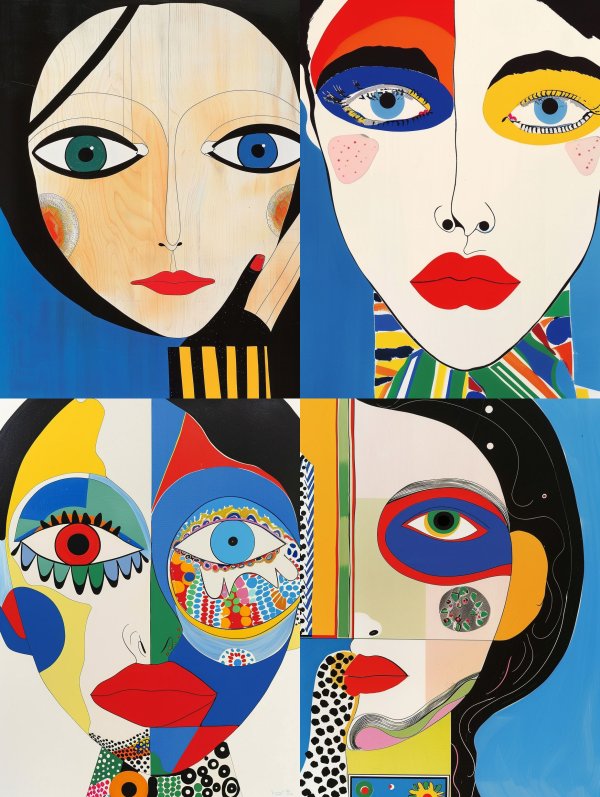 Vibrant Visions of Modern Faces