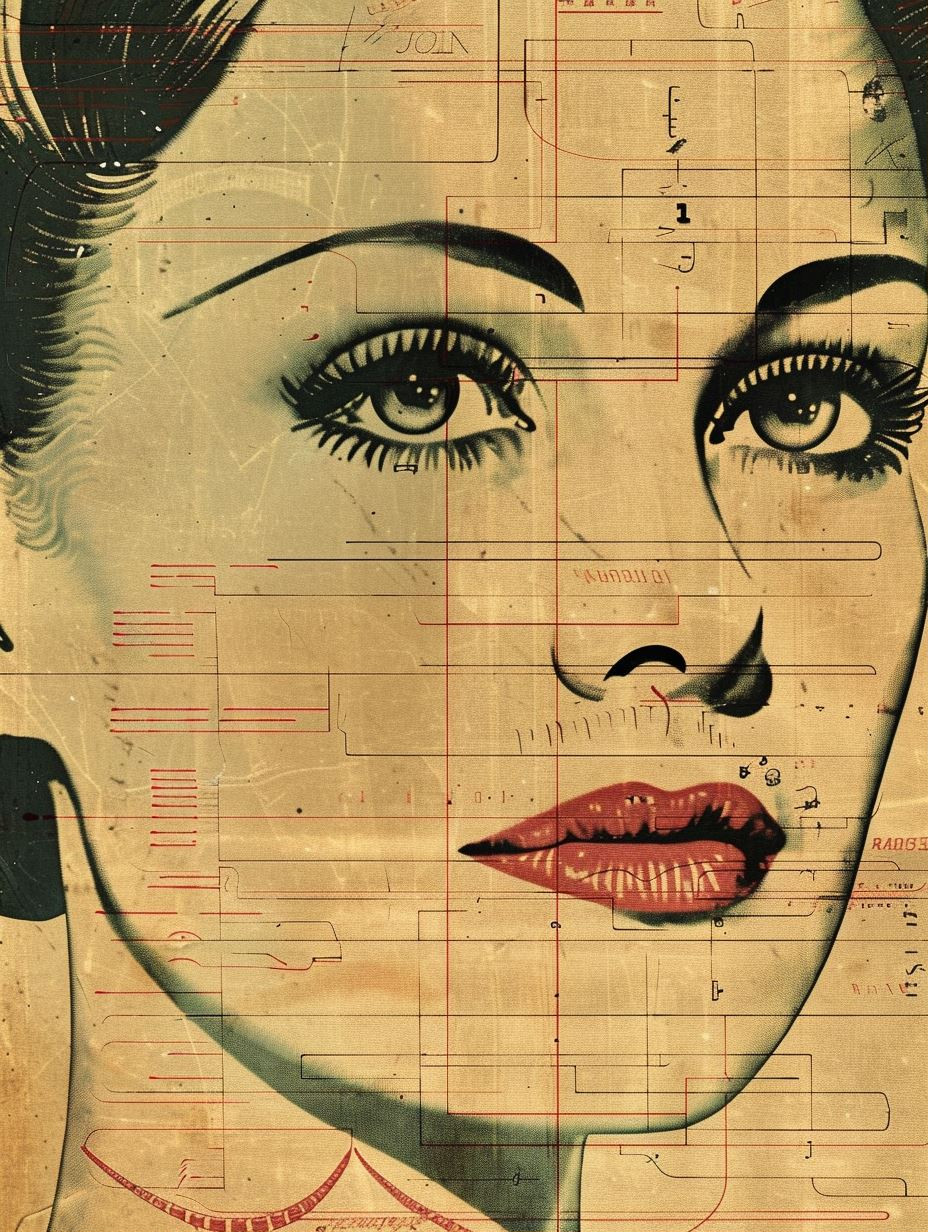 Vintage Pop Art Women Collage - Image 1