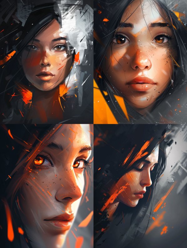 Ember Glow Digital Portraits
