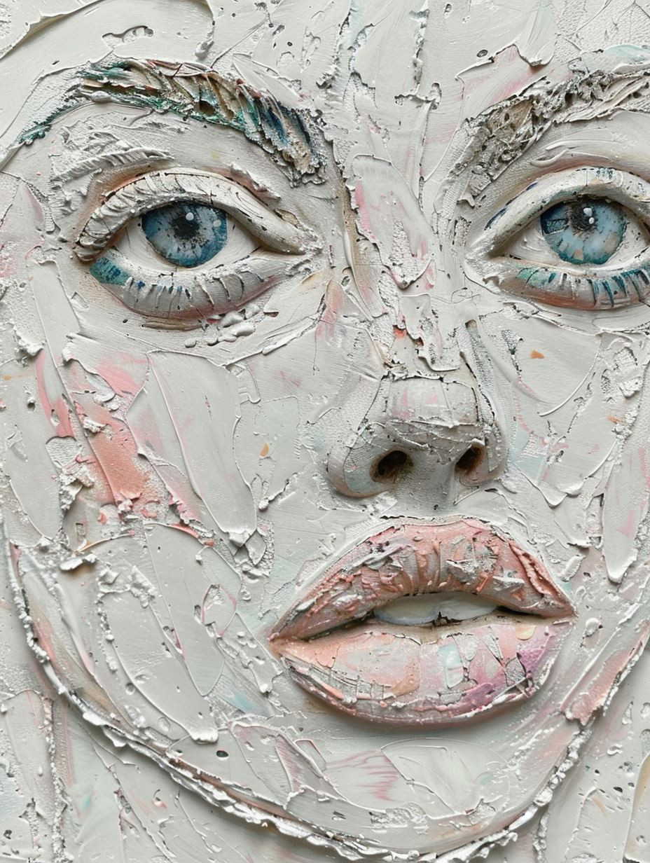 Ethereal Sculpted Plaster Portraits - Image 3