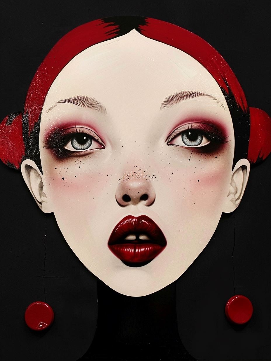Crimson Visions: Surreal Gothic Portraits - Image 1