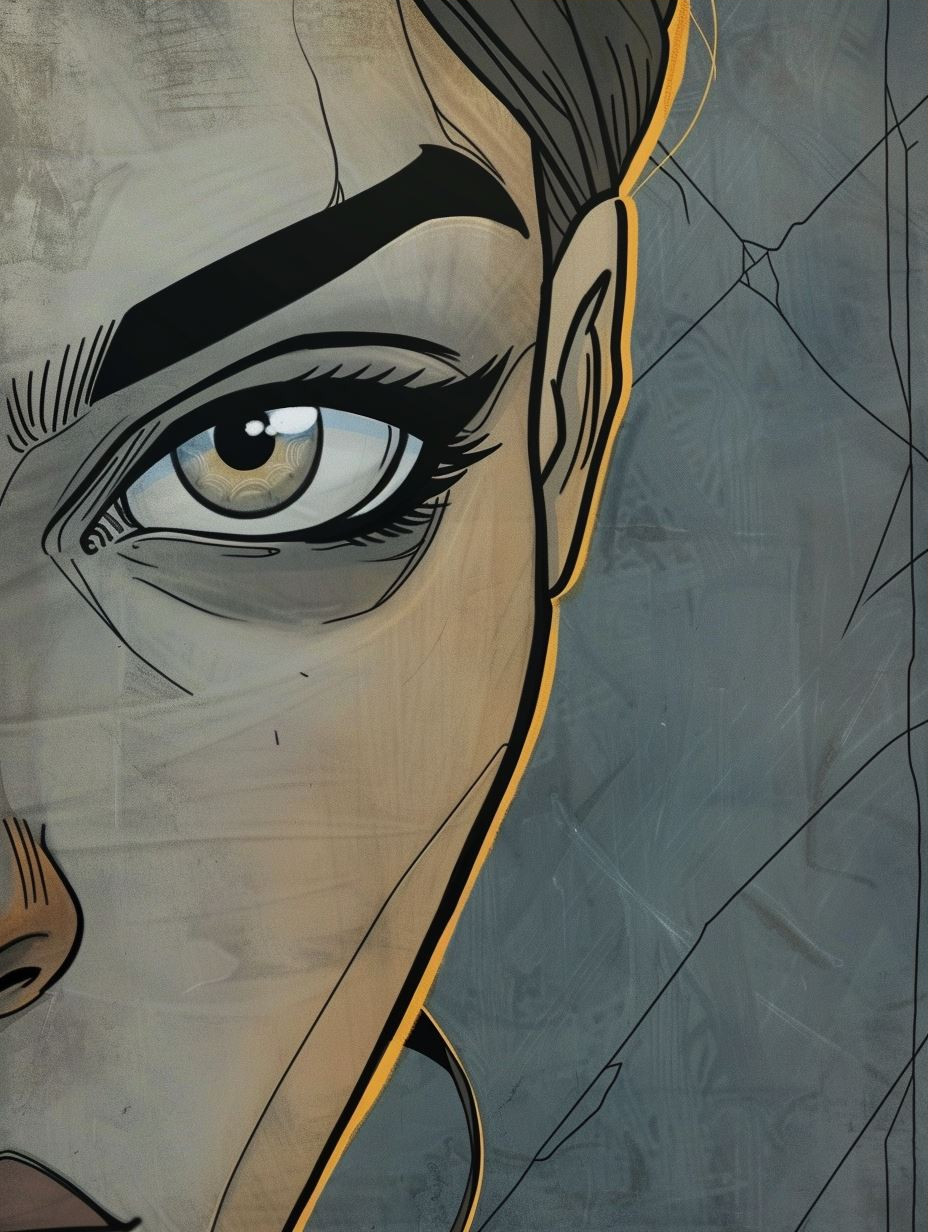 Geometric Portraiture in Muted Tones - Image 3
