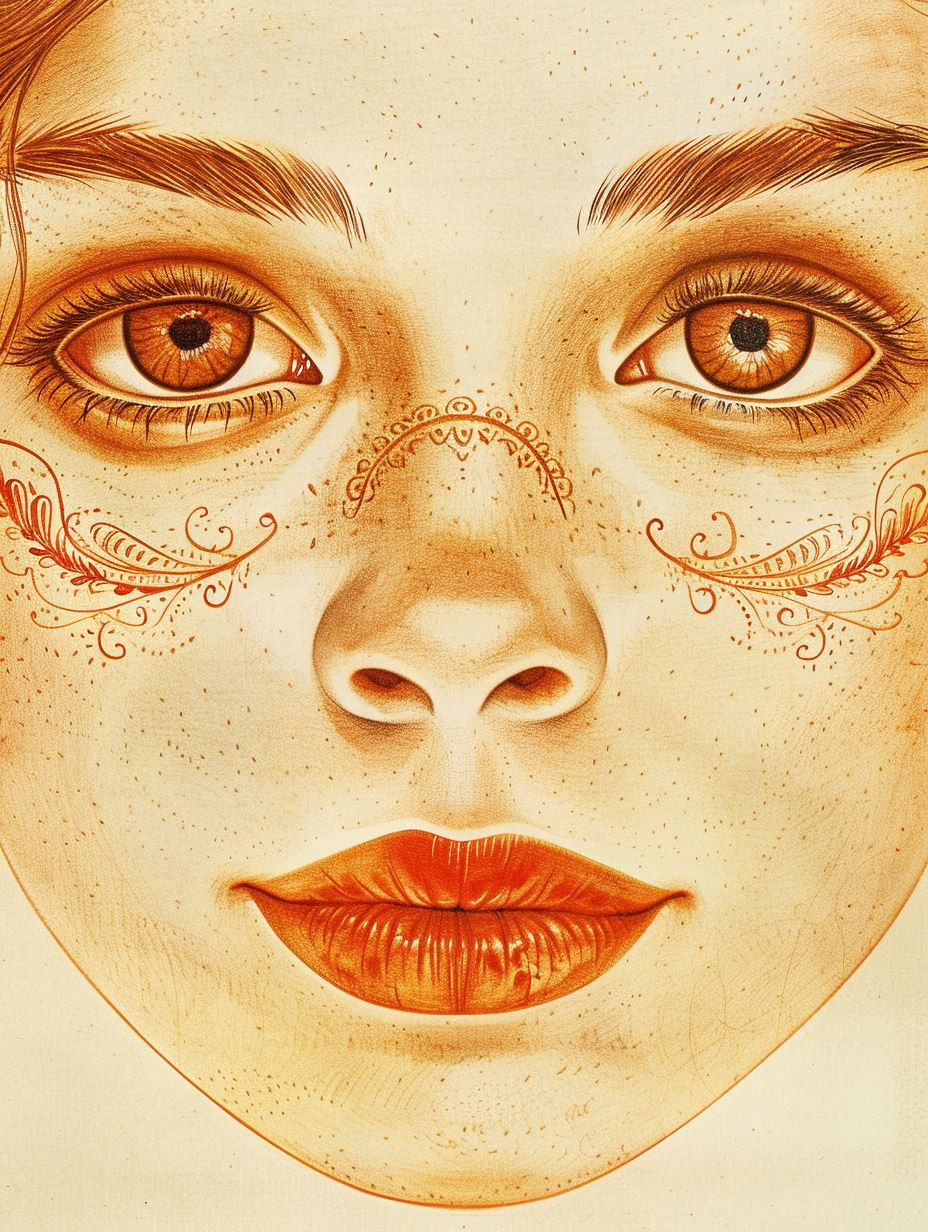 Golden Ochre Ethereal Portrait - Image 1