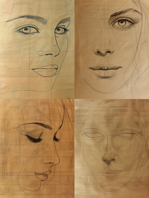 Architectural Portrait Sketch Study