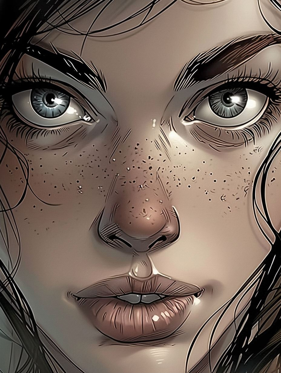 Ink Gaze Portrait - Image 1
