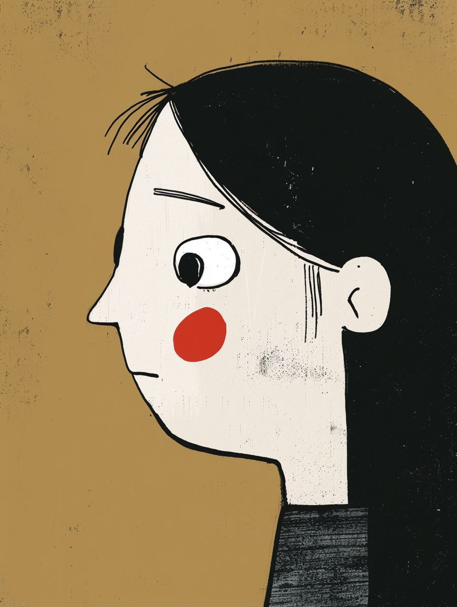 Melancholy Portraits in Minimalist Ink - Image 1