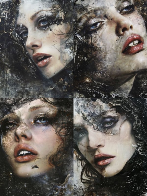 Ethereal Faces in Dark Water