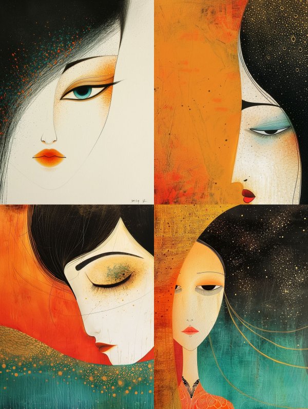 Ethereal Gazes of Silent Grace