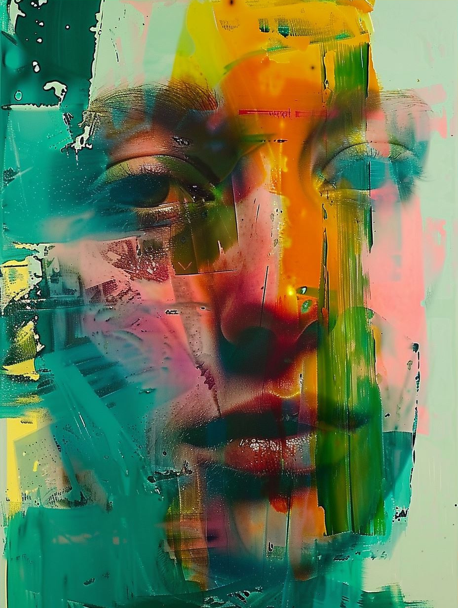 Abstract Neon Glitch Portraiture - Image 3