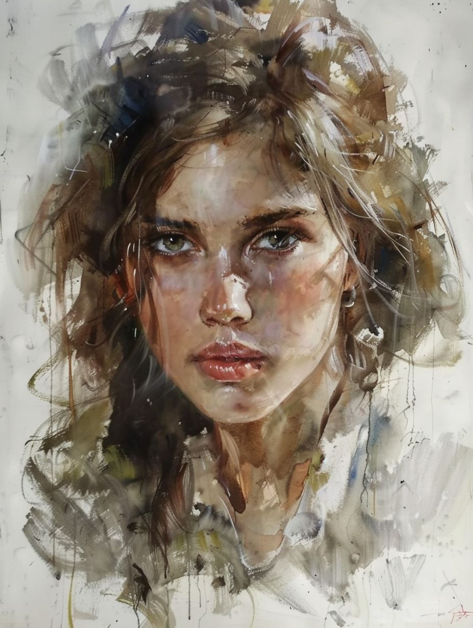 Ethereal Oil Portrait of Longing - Image 4