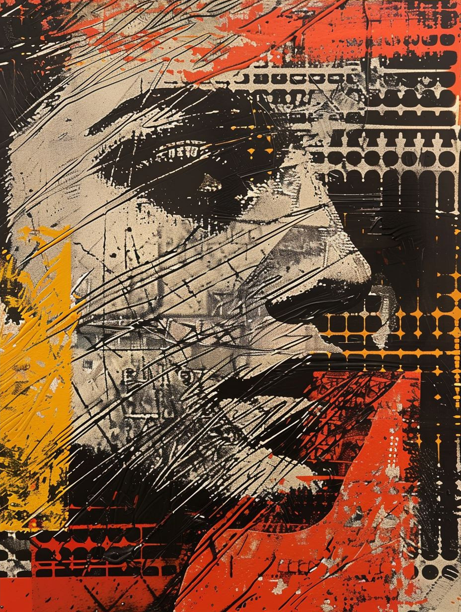 Abstract Urban Portrait Quadriptych - Image 4