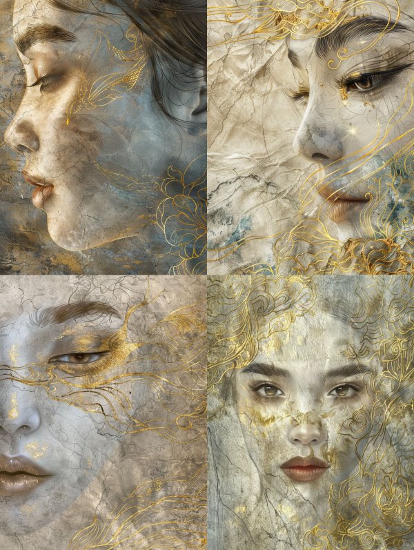 Gilded Fragments of Ancient Beauty
